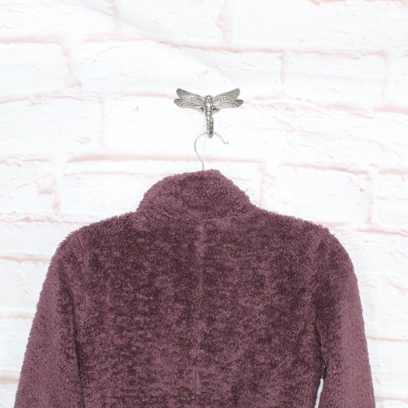 Patagonia Los Gatos Red 100% Polyester Tall Colar Zip Up Fleece Jacket Size XS - Picture 5 of 10